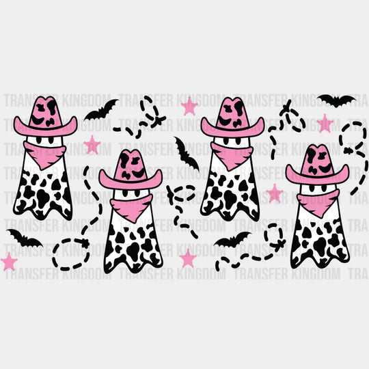 Cow Print Cowboy Design - Halloween Cup Wrap Uv Sticker Permanent Dtf Decal