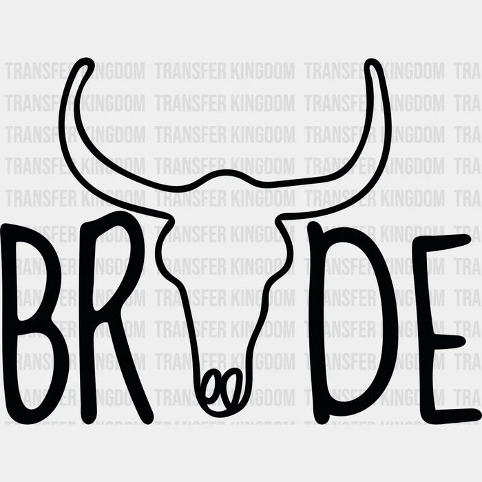 Cow Skull Bride/Tribe Design - DTF heat transfer