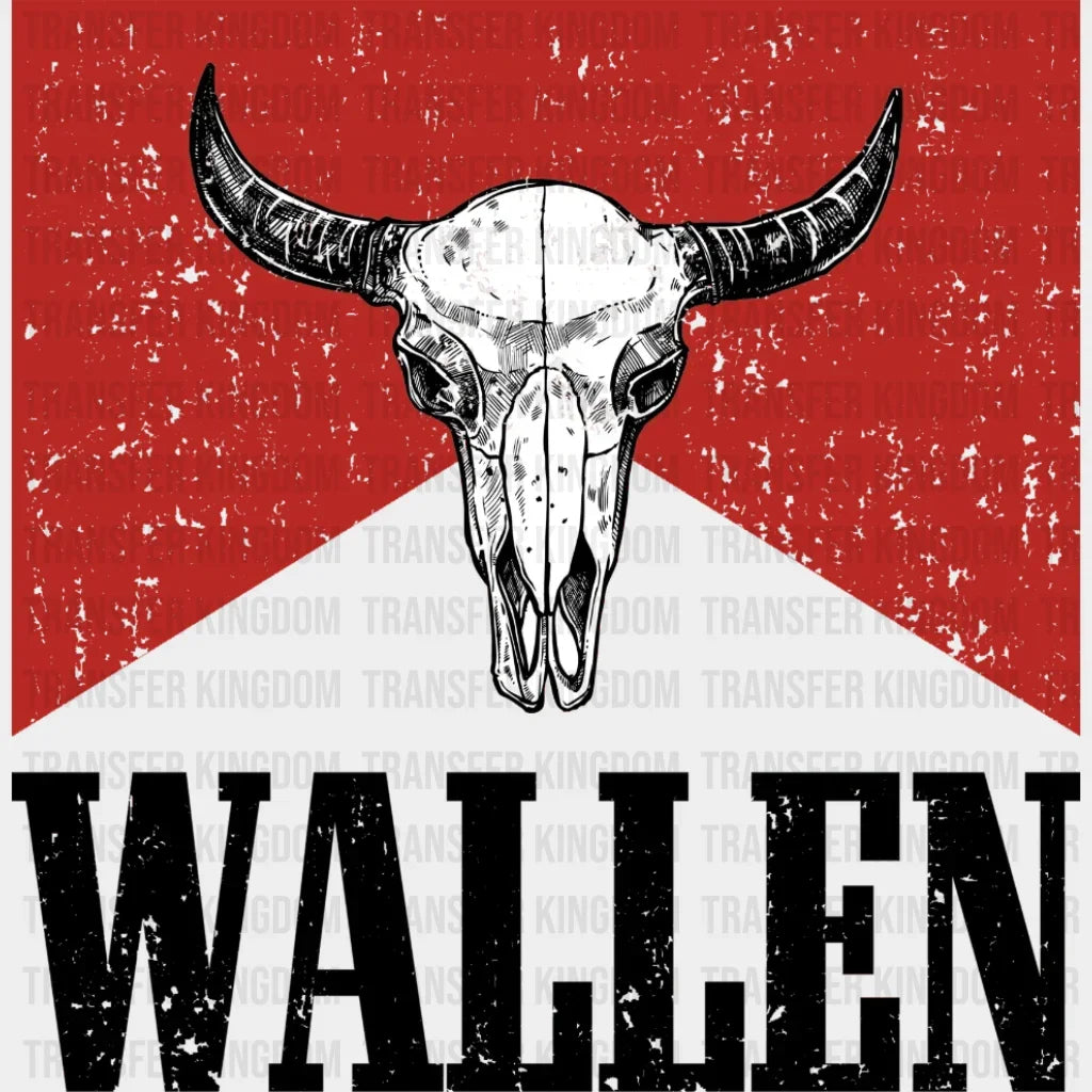 Cow Skull Wallen Marlboro Red Design - Dtf Heat Transfer