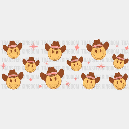Cowboy Emoji - General Cup Wrap UV Sticker Permanent UV DTF Decal UVDTF