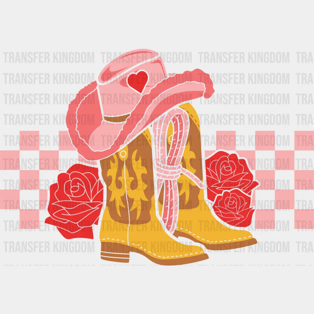 COWGIRL BOOTS TX - DTF heat transfer - transfer-kingdom