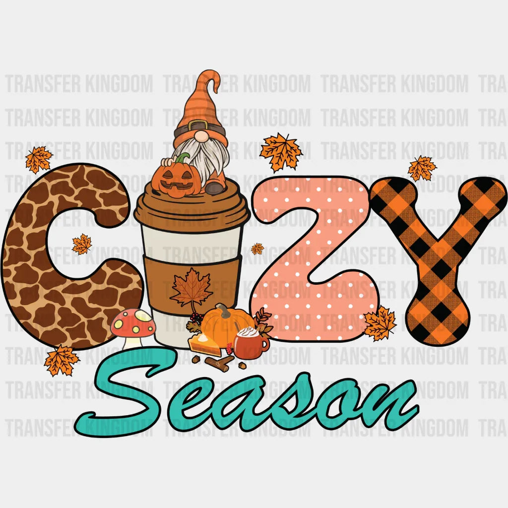 Cozy Season Pumpkin Drink - Fall Dtf Transfer Unisex S & M (10’’) / Dark Color Design See Imaging