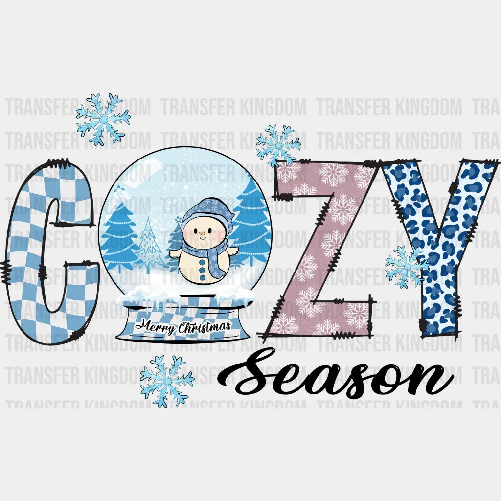 Cozy Season Snow Globe - Winter Iron On Dtf Transfer Unisex S & M (10’’) / Dark Color Design