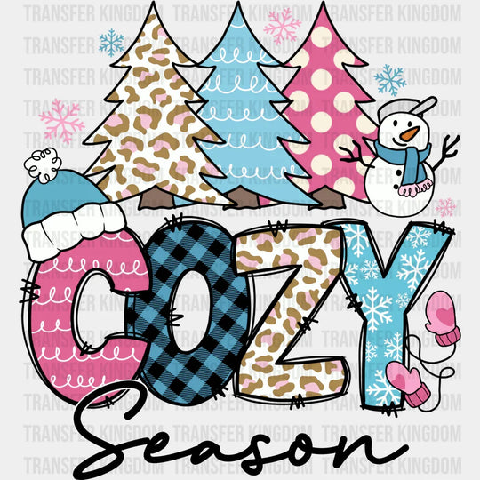 Cozy Season - Winter Iron On Dtf Transfer Unisex S & M (10’’) / Dark Color Design See Imaging