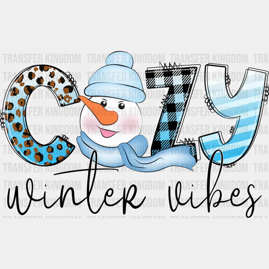 Cozy Winter Vibes - Iron On Dtf Transfer Unisex S & M (10’’) / Dark Color Design See Imaging
