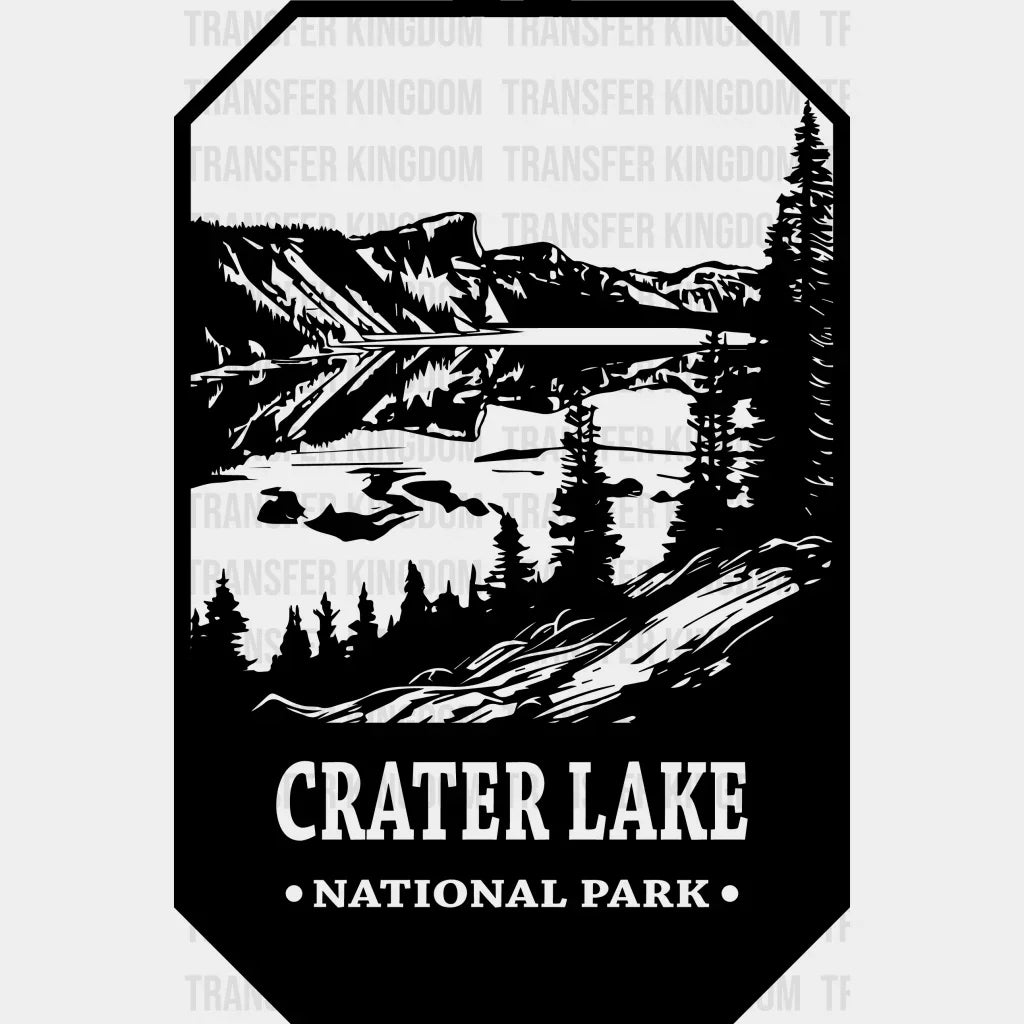 Crater Lake National Park Design - Parks Dtf Transfers Unisex S & M (10’) / Dark Color See Imaging