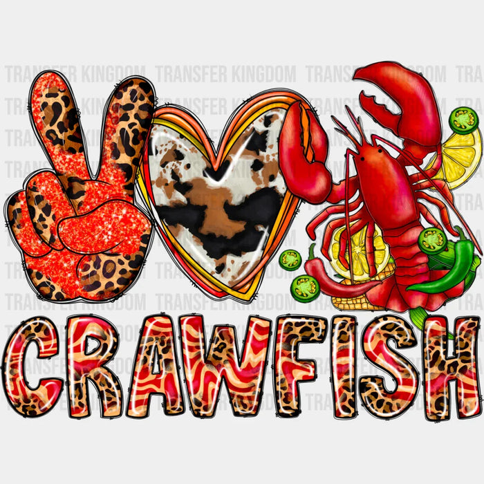Crawfish Leopard Design - Crawfish Iron On DTF Transfer