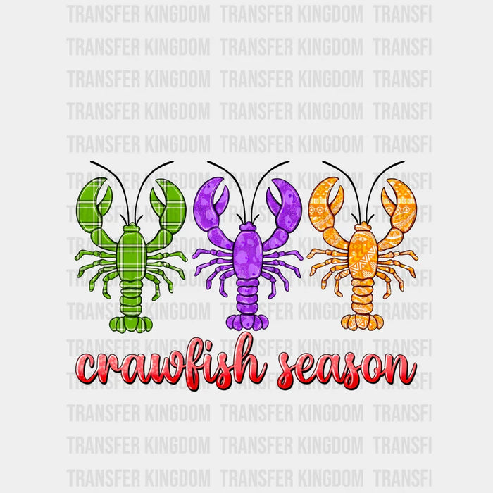 Crawfish Season Mardi Gras Design- Mardi Gras DTF heat transfer