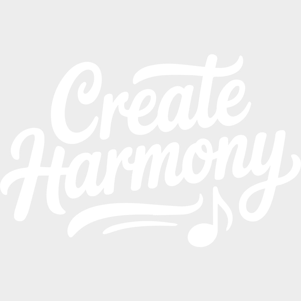 Create Harmony - Music DTF Transfers - Adult Unisex - S & M (10’’) / Light Color Design (See Imaging)