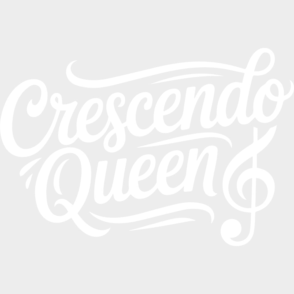 Crescendo Queen - Music DTF Transfers - Adult Unisex - S & M (10’’) / Light Color Design (See Imaging)