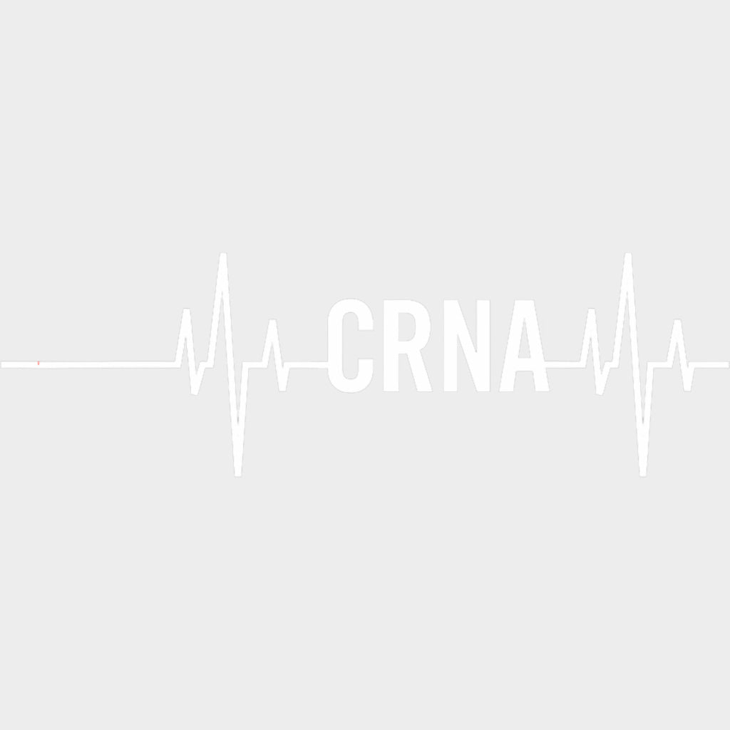 CRNA Heartbeat - CRNA Nurse DTF Transfers Adult Unisex - S & M (10’’) / Light Color Design (See Imaging)