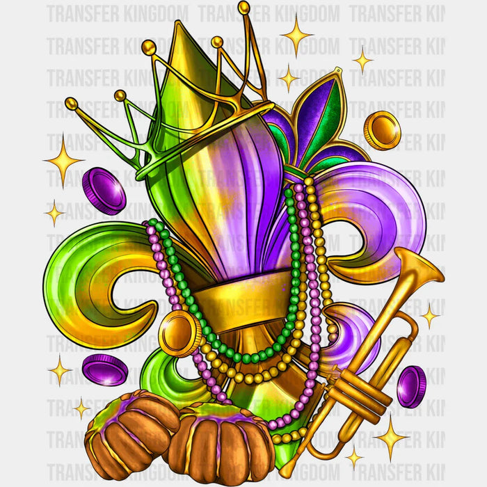 Crown Mardi Gras Design- Mardi Gras DTF heat transfer