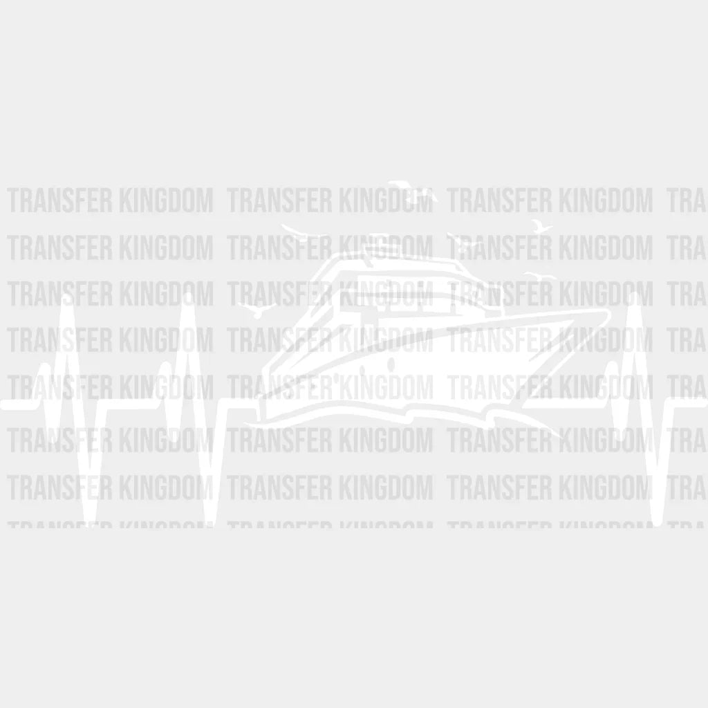 Cruise Ship Heartbeat Design - Family Dtf Heat Transfer Unisex S & M (10’’) / Light Color See