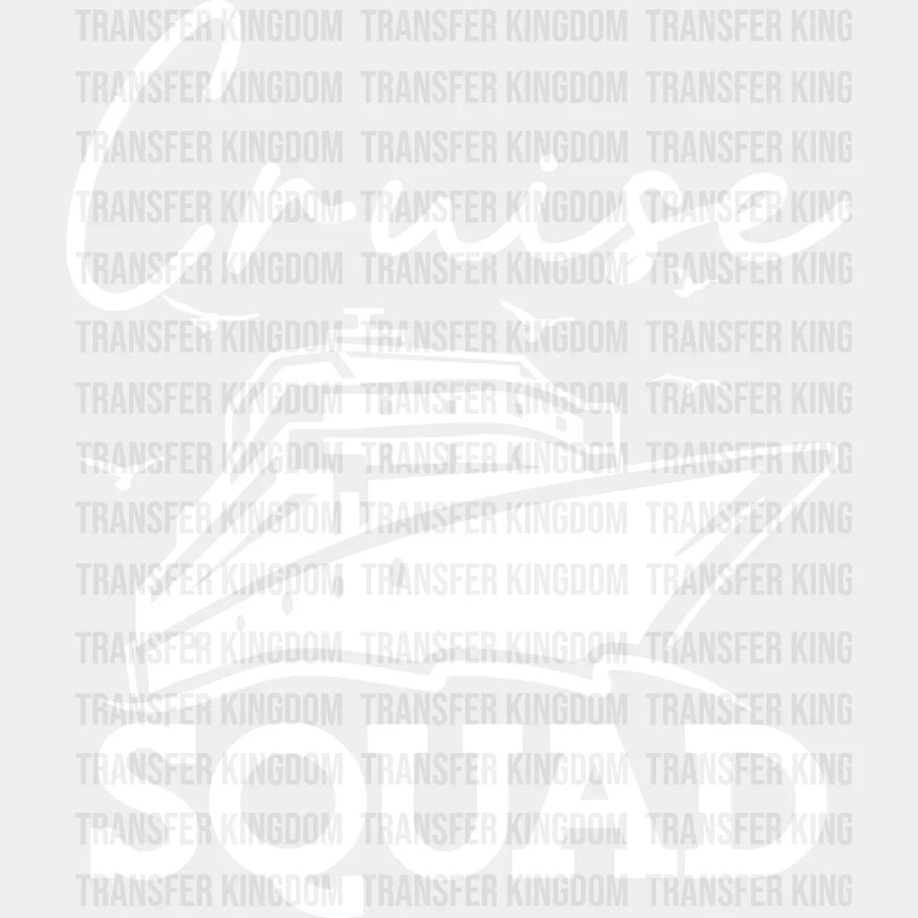 Cruise Squad Ship Design - Family Dtf Heat Transfer Unisex S & M (10’’) / Light Color See Imaging