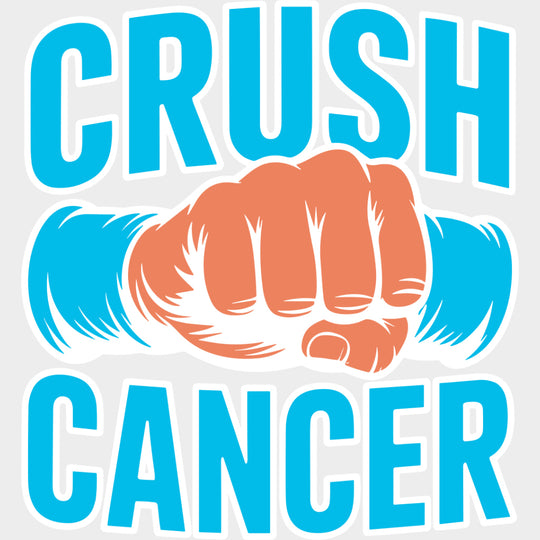 Crush Cancer - Ovarian Cancer DTF Transfers - Adult Unisex - S & M (10’’) / Light Color Design (See Imaging)