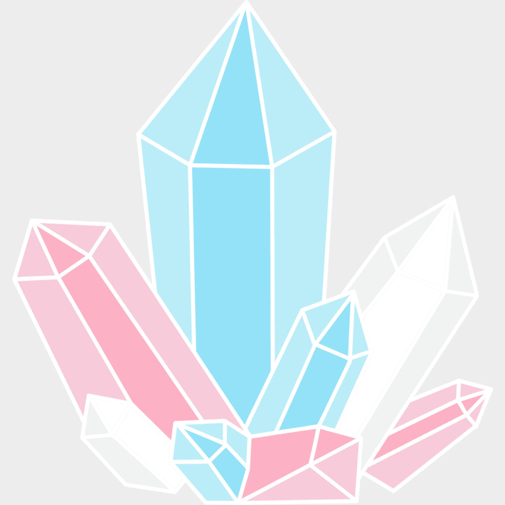 Crystals - Transgender DTF Transfers transfer-kingdom Light Color Design (See Imaging)