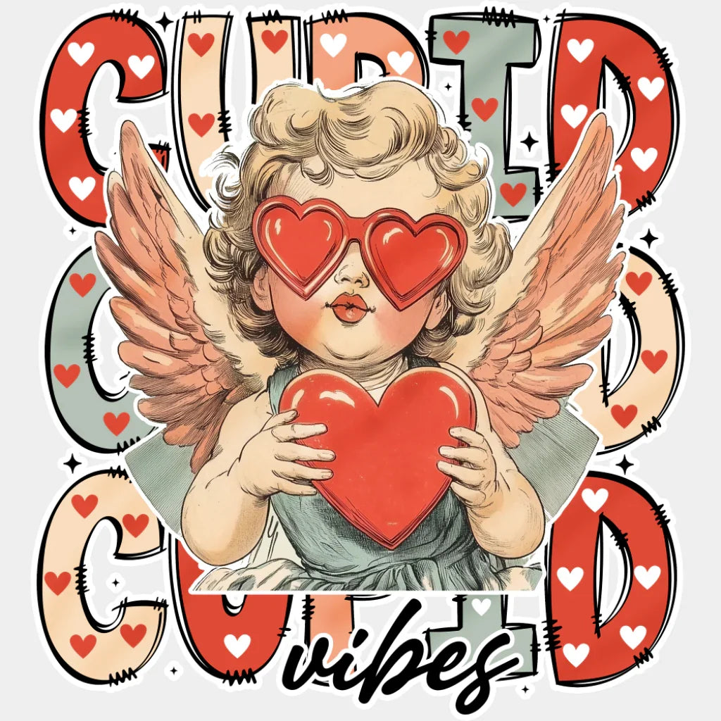 Cupid Vibes Eros Design - Valentine’s Day Dtf Transfer Unisex S & M (10’’) / Light Color See Imaging