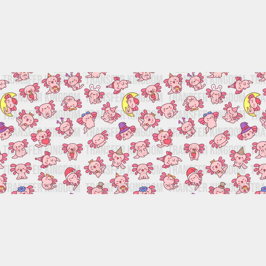 Cute Axelotl - General Cup Wrap UV Sticker Permanent UV DTF Decal UVDTF