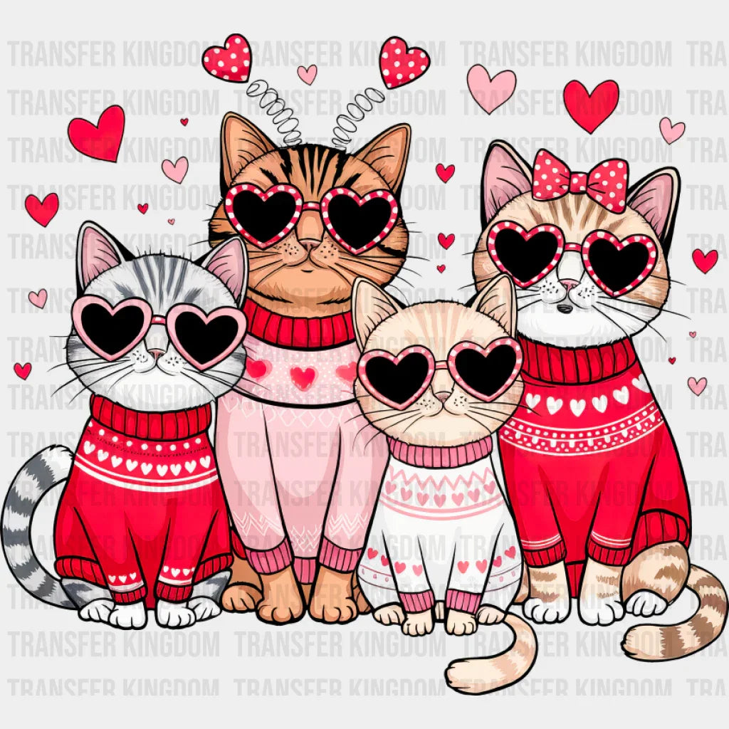 Cute Cats With Glasses - Cat DTF Transfer