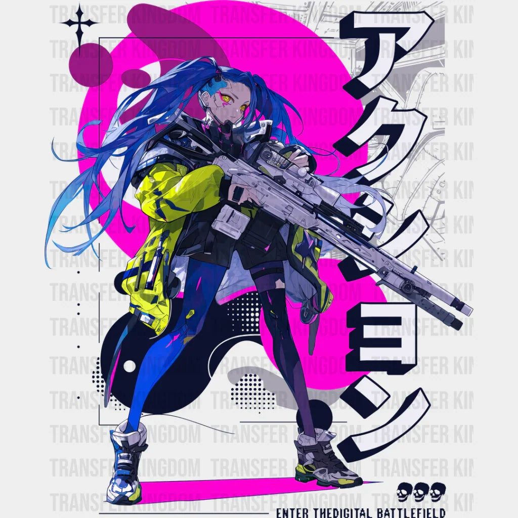 Cyberpunk Girl - Anime Dtf Heat Transfer