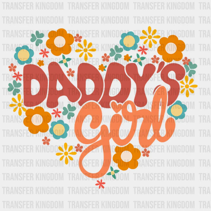 Daddy's Girl Floral Heart Design - DTF heat transfer