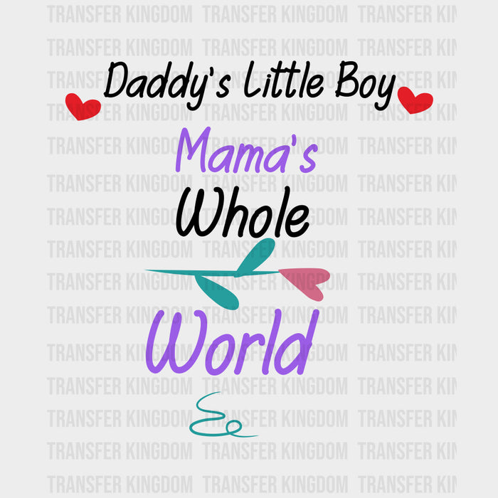 Daddy's Little Boy Mama's Whole World B&W - Baby DTF Transfer