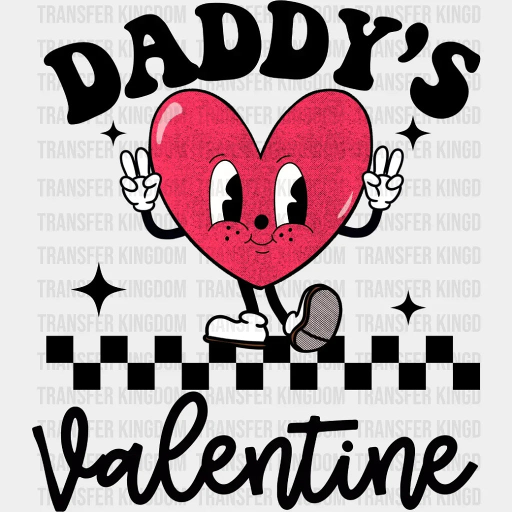 Daddys Valentine Heart Design - Dtf Heat Transfer
