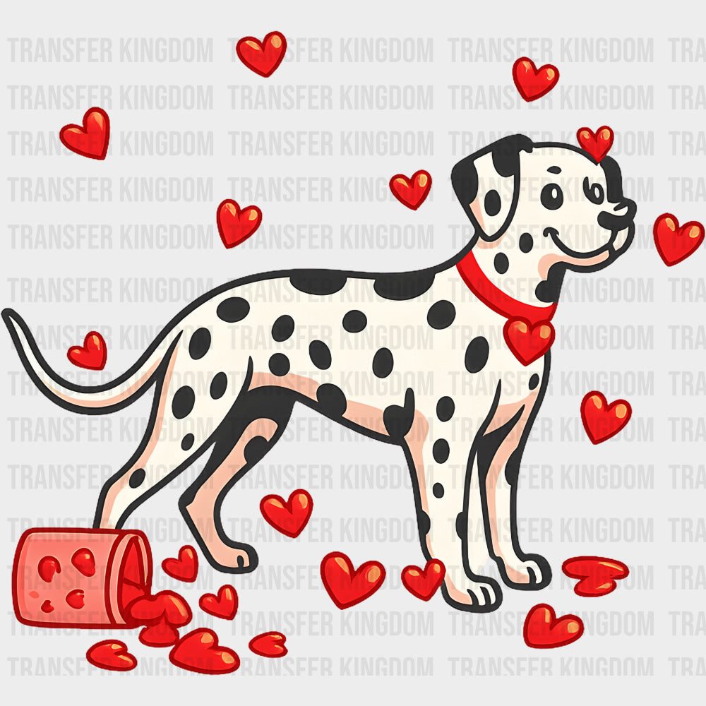 Dalmatian Dog & Hearts - Valentine's Day DTF Transfers transfer-kingdom
