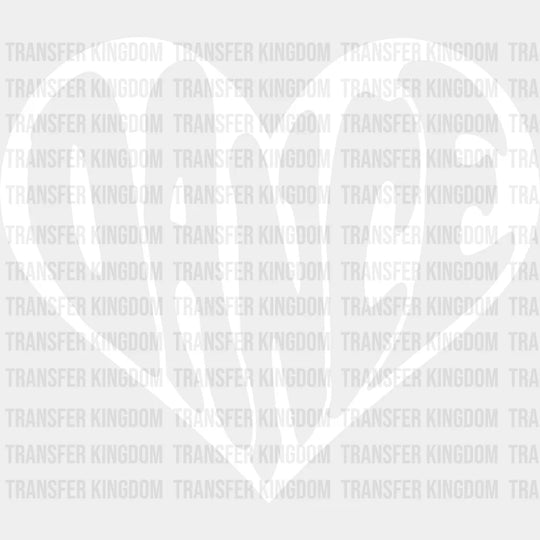 Dance Heart Design - Dancing Dtf Heat Transfer Unisex S & M (10’’) / Light Color See Imaging