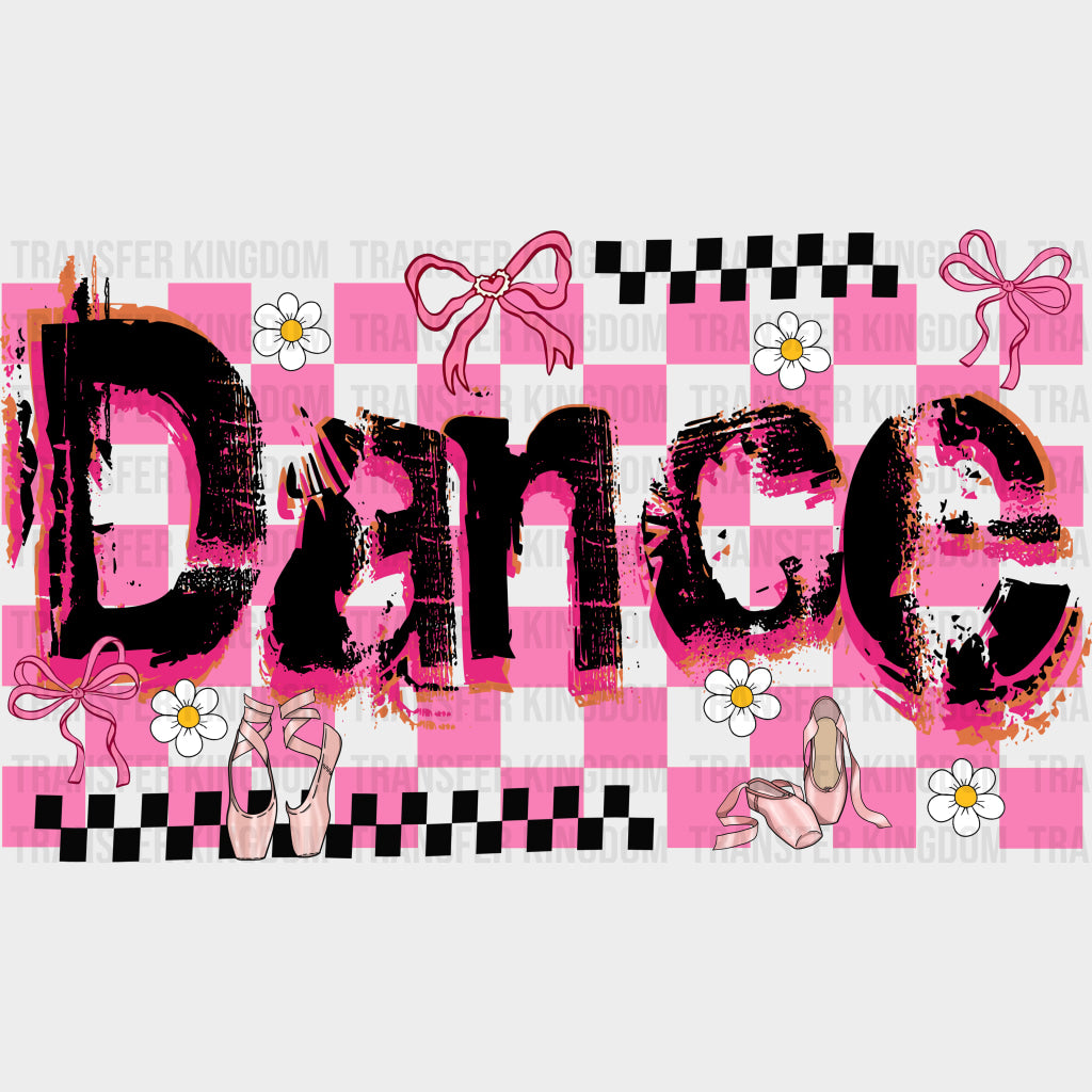 Dance Pink Checkered - Dancing DTF Transfers