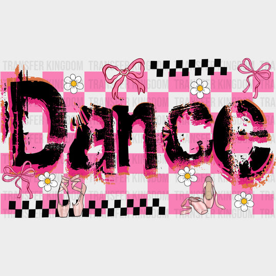 Dance Pink Checkered - Dancing DTF Transfers