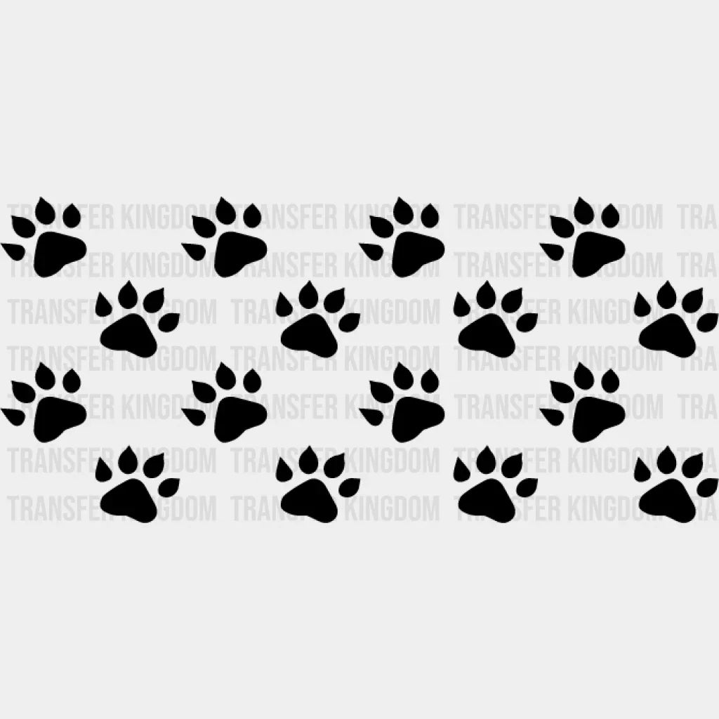 Dark Paw Design - Pets Cup Wrap Uv Sticker Permanent Dtf Decal