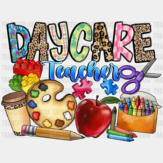 Day Care Teacher Design - Dtf Heat Transfer Unisex S & M (10’’) / Light Color See Imaging