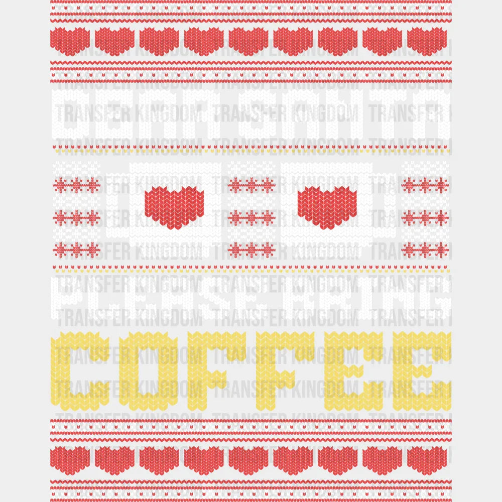 Dear Santa Please Bring Coffee - Christmas DTF Transfer