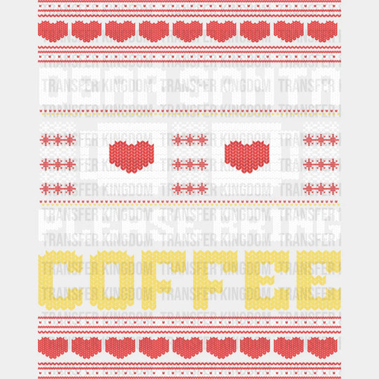 Dear Santa Please Bring Coffee - Christmas DTF Transfer