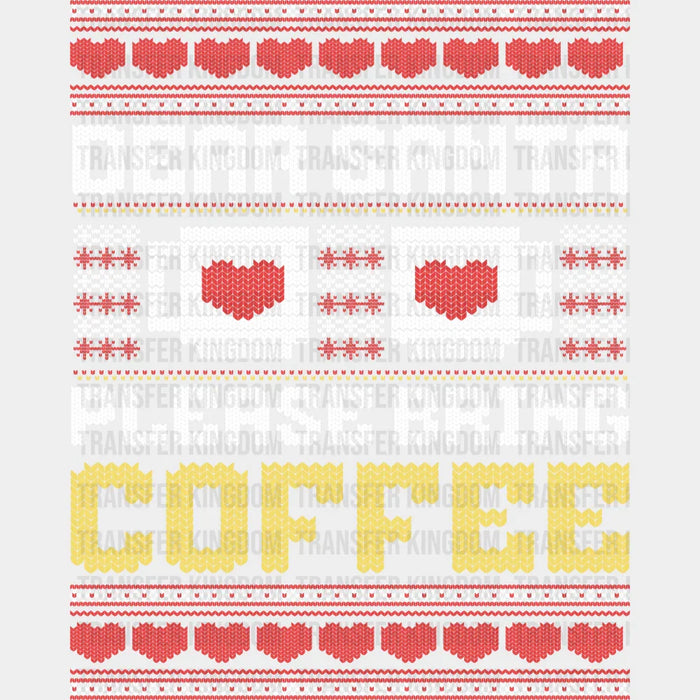 Dear Santa Please Bring Coffee - Christmas DTF Transfer