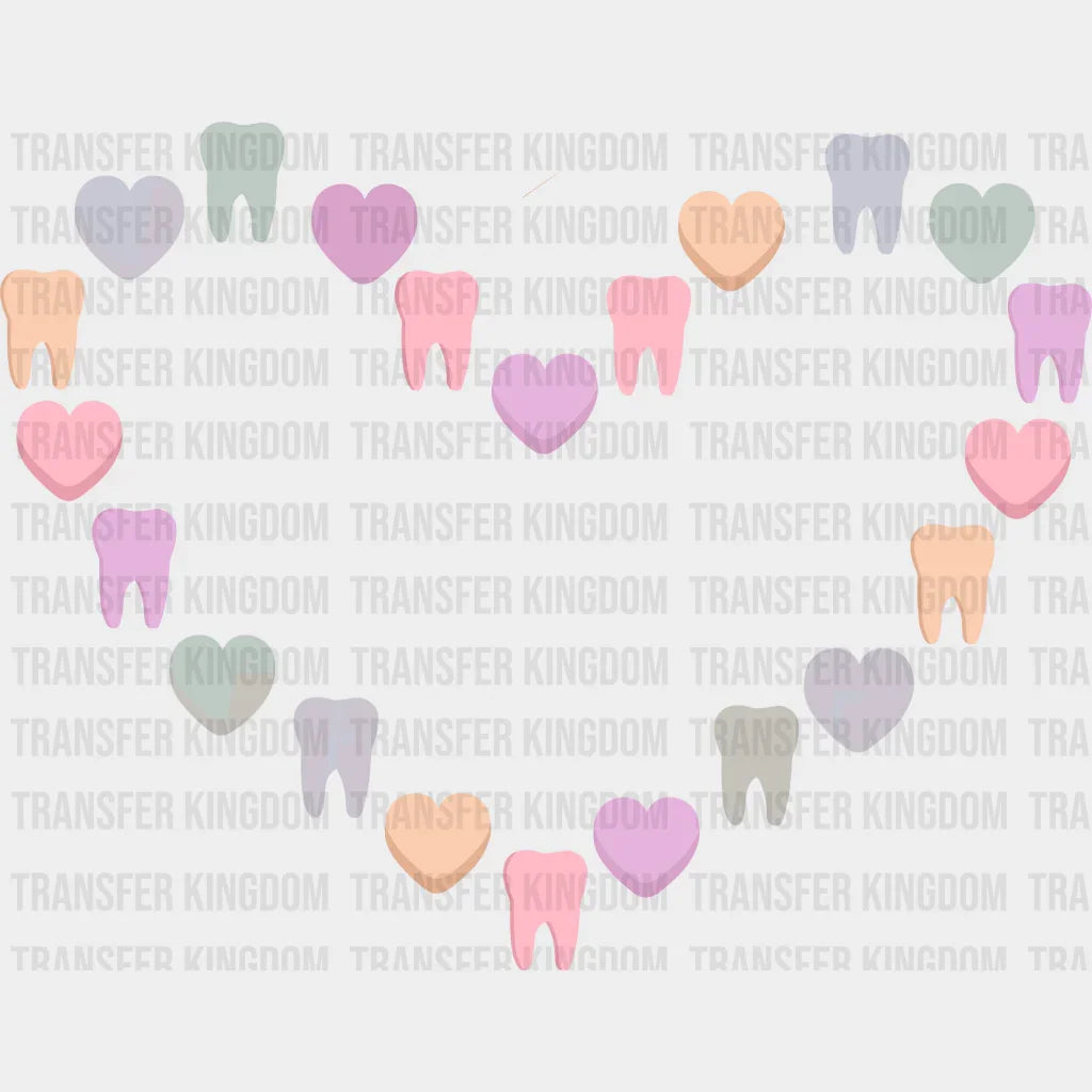 Dentists Heart Valentines Day Design - Dtf Heat Transfer