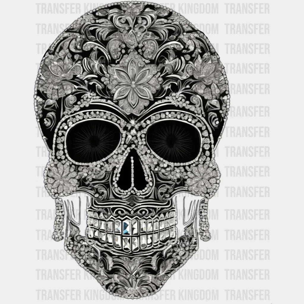 Diamond Halloween Skull Design - Dtf Heat Transfer