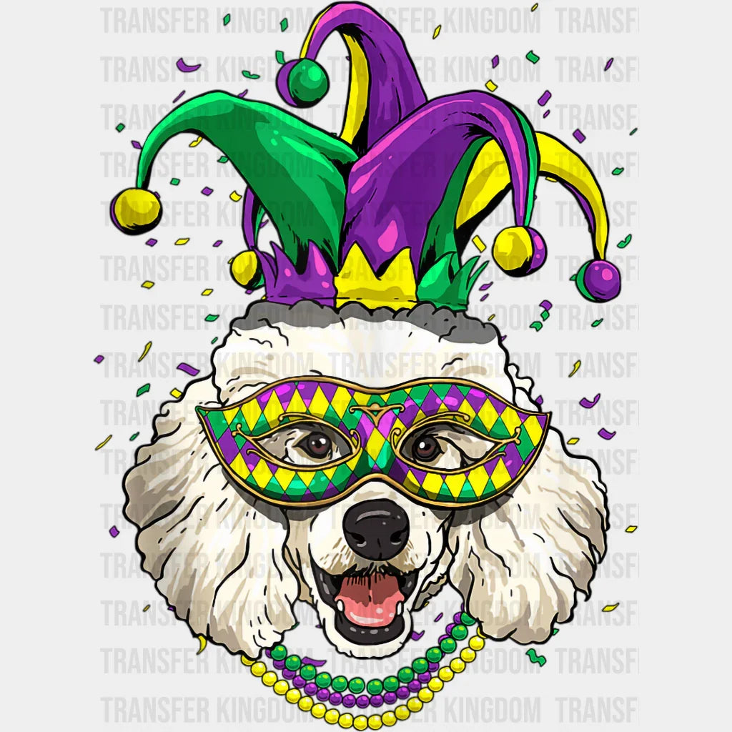 Dog Mardi Gras Design- Dtf Heat Transfer
