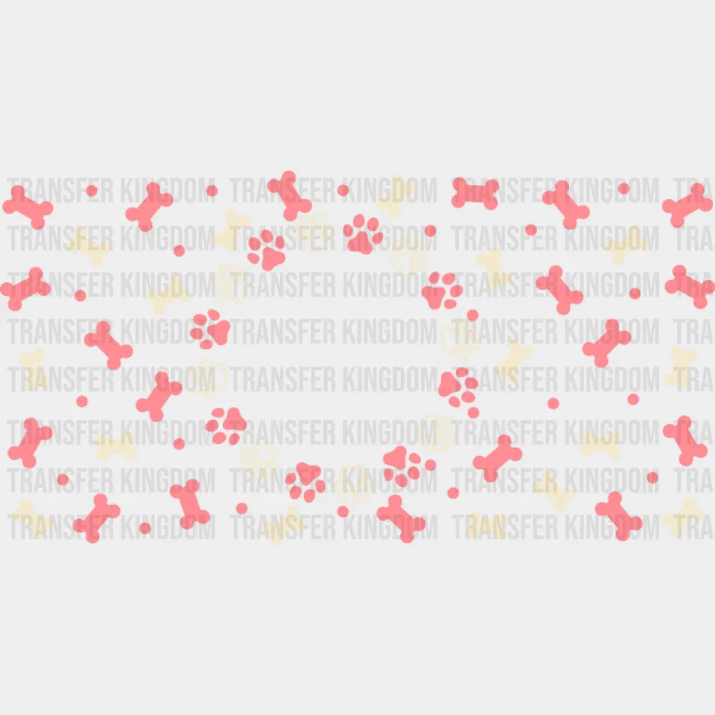 Dog Paw And Treats - Pets Cup Wrap Uv Sticker Permanent Dtf Decal