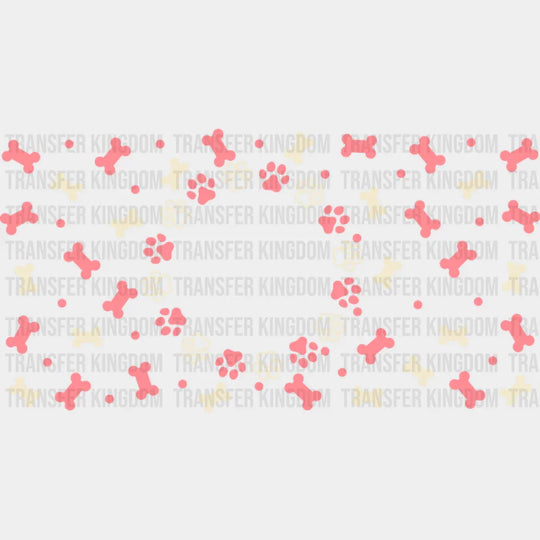 Dog Paw And Treats - Pets Cup Wrap Uv Sticker Permanent Dtf Decal