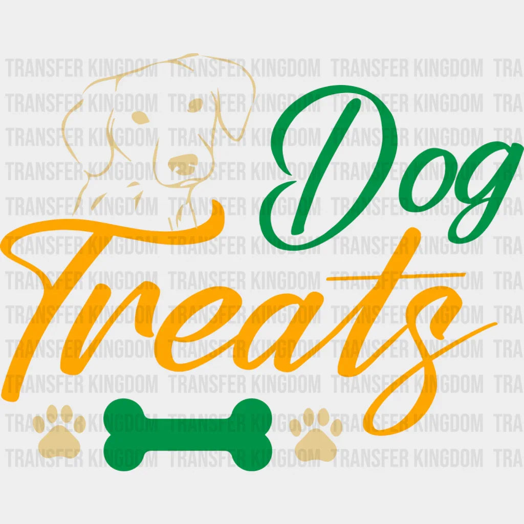 Dog Treats Bone Design - Dogs Iron On Dtf Transfer