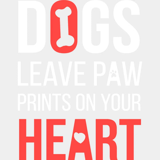 Dogs Leave Paw Prints On Your Heart - Cats Iron Dtf Transfer Unisex S & M (10’’) / Light Color