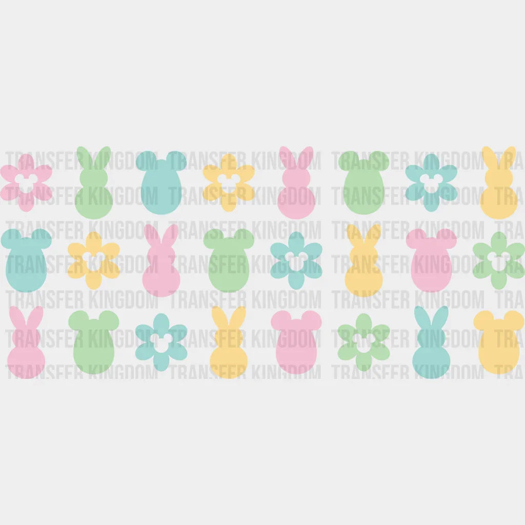 Easter Eggs And Flowers - Cup Wrap Uv Sticker Permanent Dtf Decal