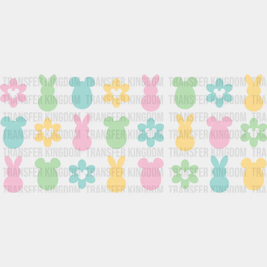 Easter Eggs And Flowers - Cup Wrap Uv Sticker Permanent Dtf Decal
