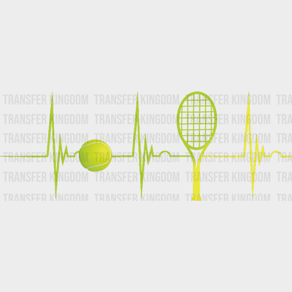 ECG Line Green - Tennis DTF Transfers