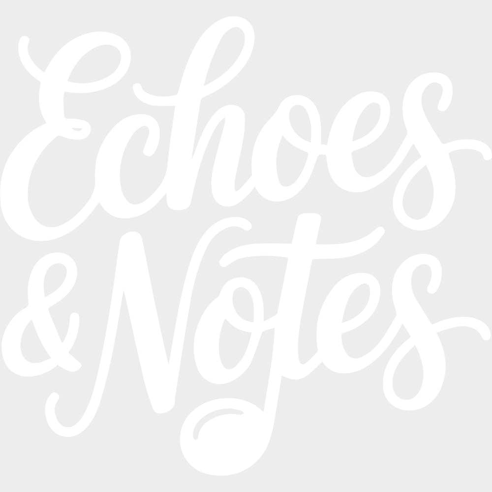 Echoes & Notes - Music DTF Transfers - Adult Unisex - S & M (10’’) / Light Color Design (See Imaging)