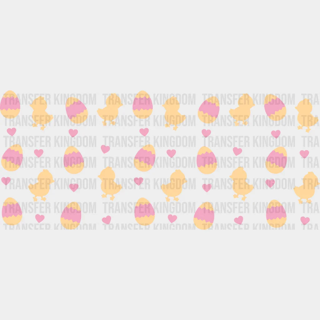 Eggs And Baby Chicks - Easter Cup Wrap Uv Sticker Permanent Dtf Decal