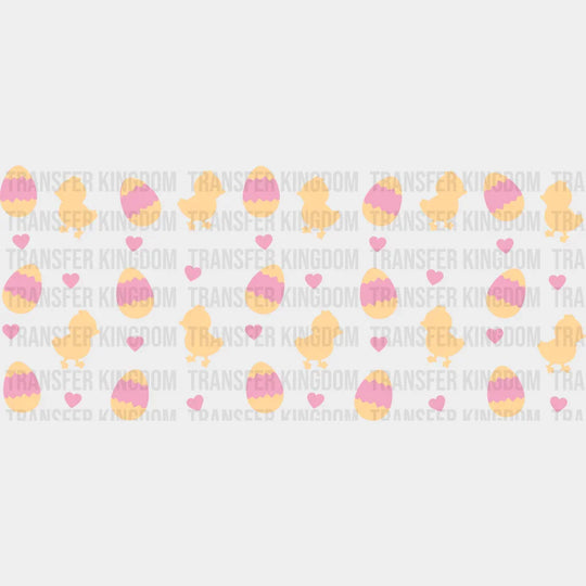 Eggs And Baby Chicks - Easter Cup Wrap Uv Sticker Permanent Dtf Decal