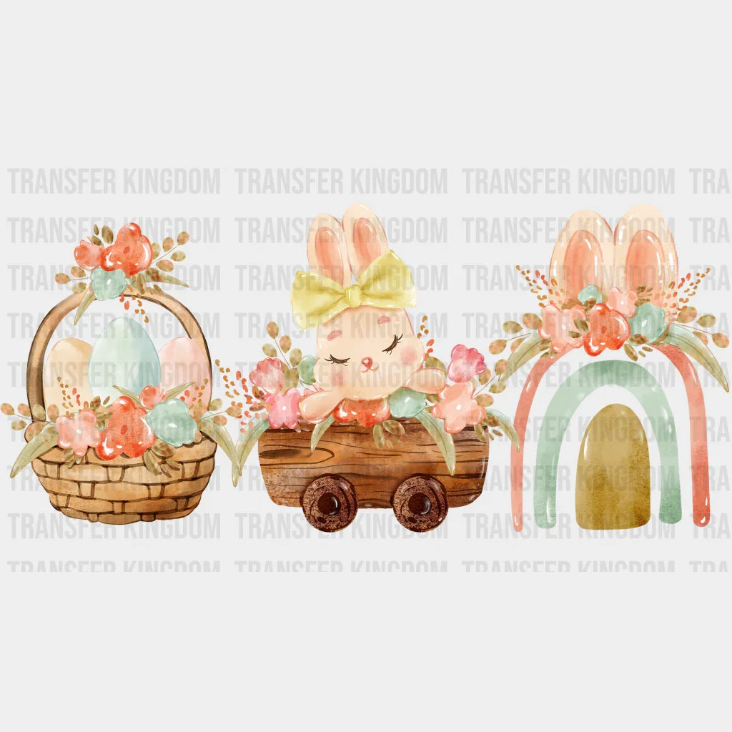 Eggs Bunny And Rainbow Easter UV DTF Transfer Cup Wrap UV DTF Sticker - Transfer Kingdom